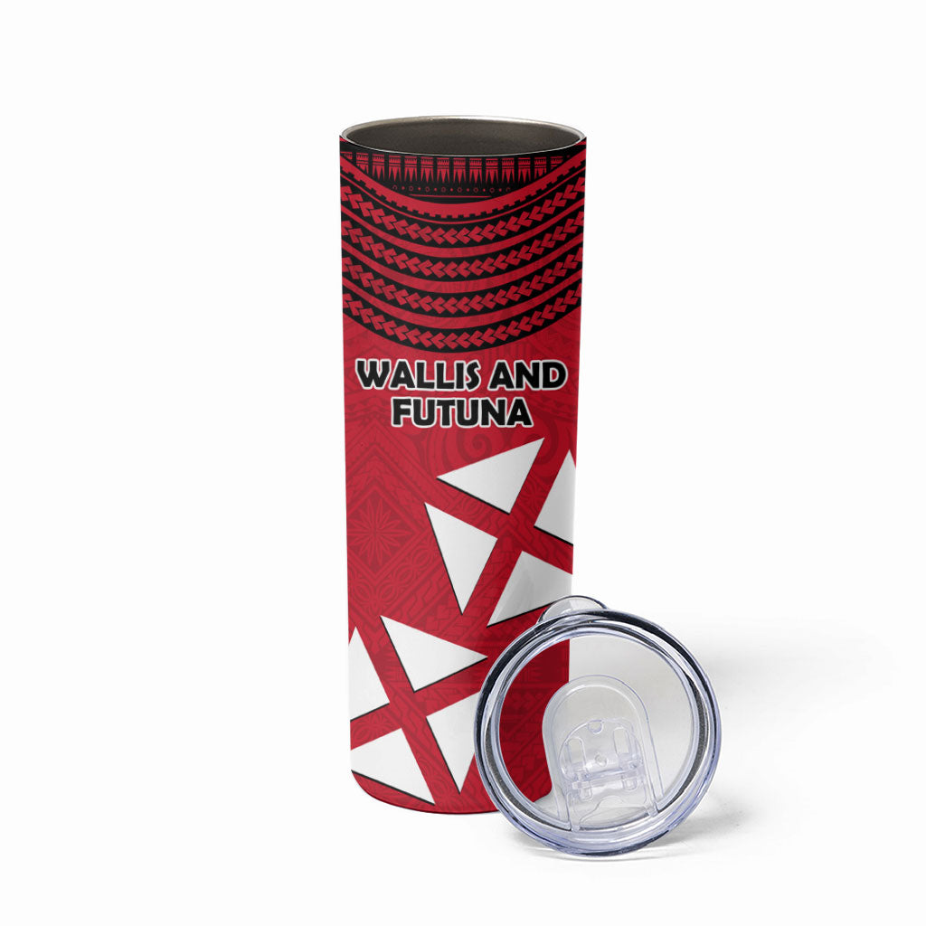 Wallis And Futuna Skinny Tumbler Polynesian Tattoo Flag Map