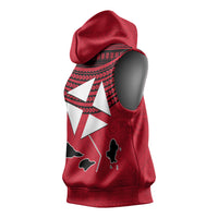 Wallis And Futuna Sleeveless Hoodie Polynesian Tattoo Flag Map