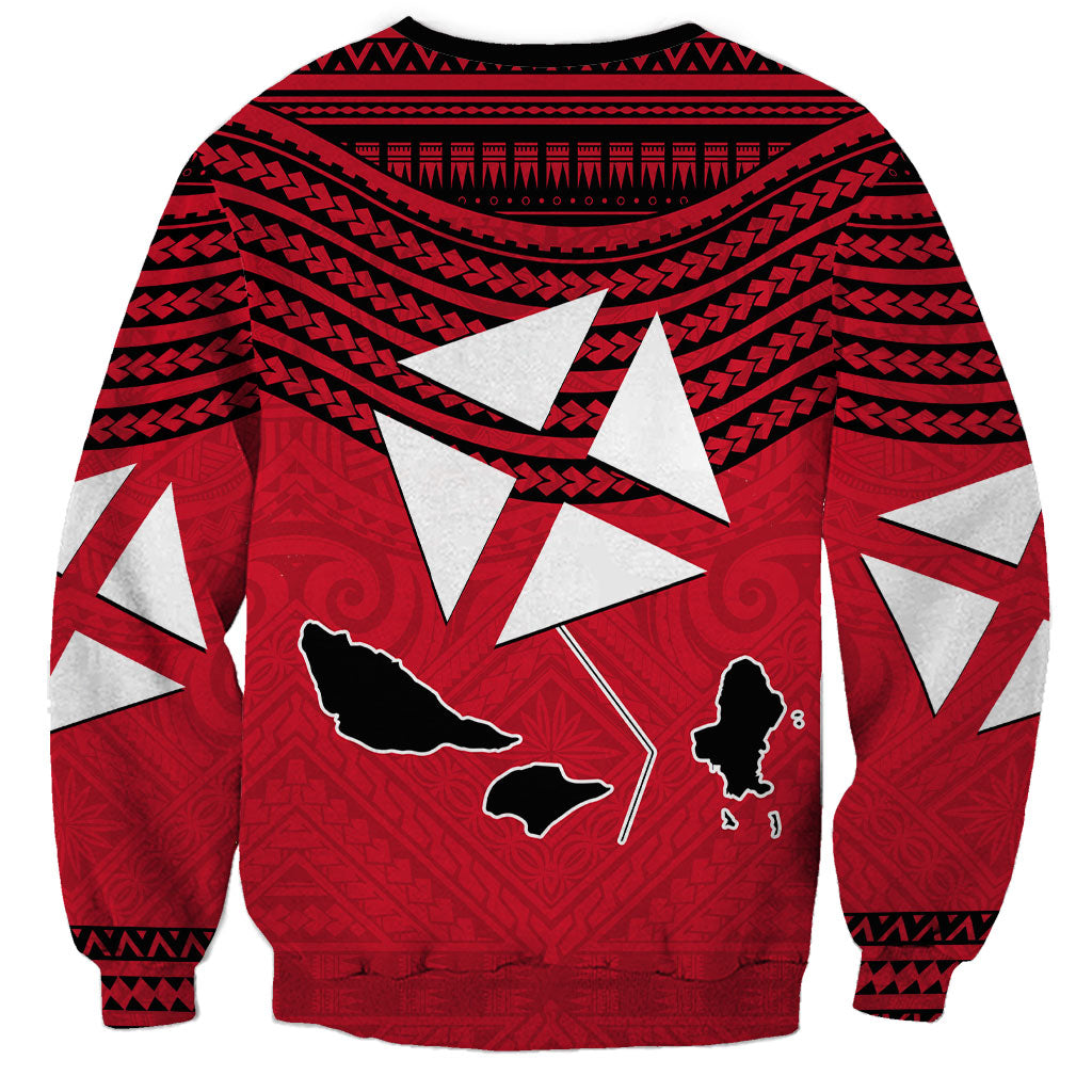 Wallis And Futuna Sweatshirt Polynesian Tattoo Flag Map