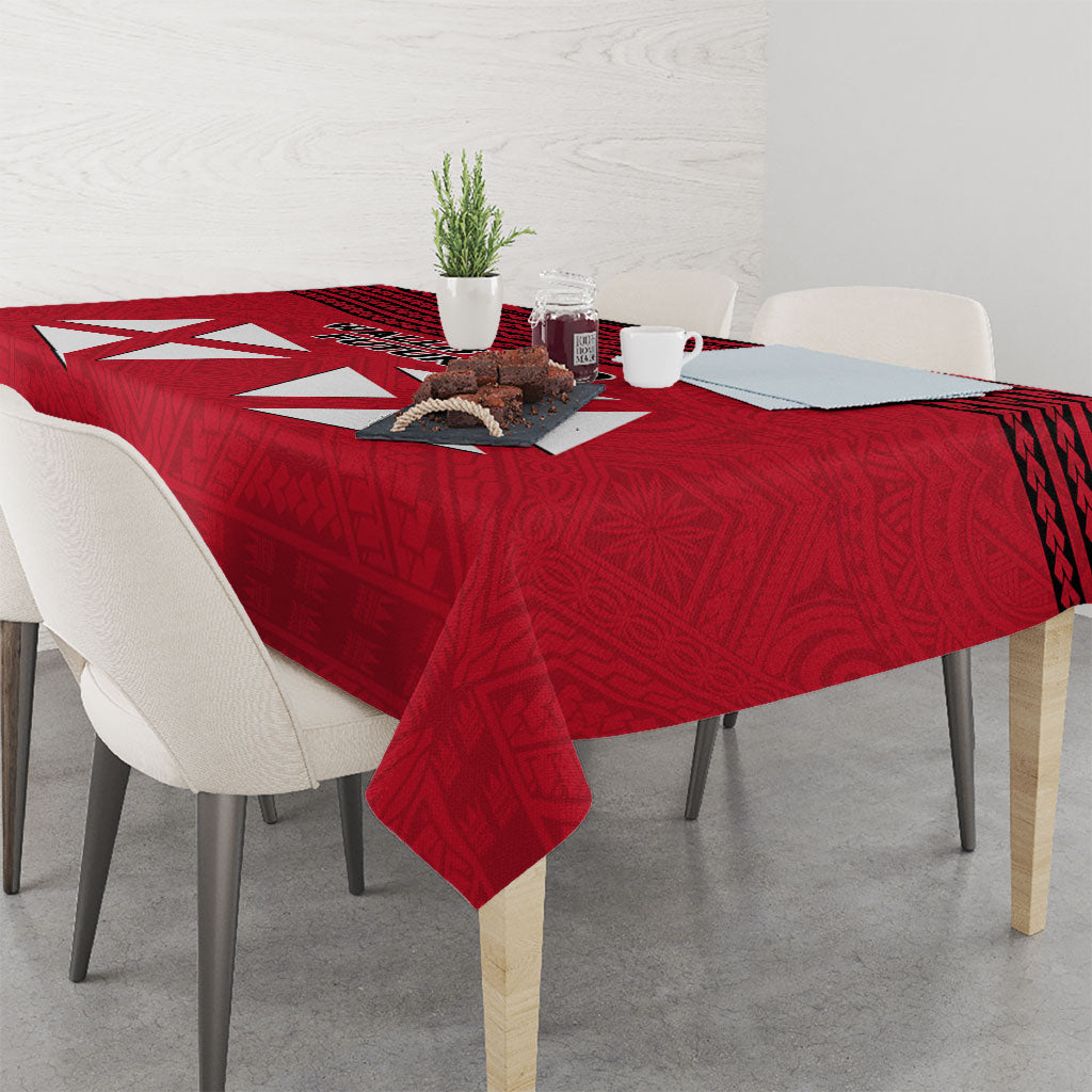 Wallis And Futuna Tablecloth Polynesian Tattoo Flag Map
