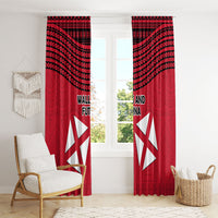 Wallis And Futuna Window Curtain Polynesian Tattoo Flag Map