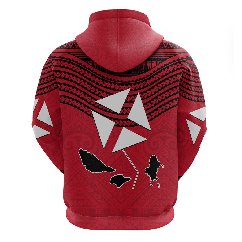 Wallis And Futuna Zip Hoodie Polynesian Tattoo Flag Map