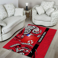 Wallis And Futuna Area Rug Tribal Polynesian Tattoo Flag Motif