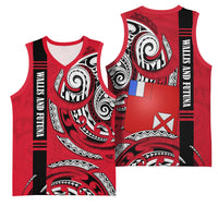 Wallis And Futuna Basketball Jersey Tribal Polynesian Tattoo Flag Motif
