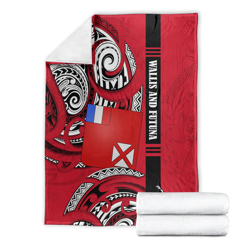 Wallis And Futuna Blanket Tribal Polynesian Tattoo Flag Motif