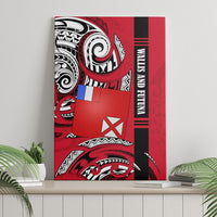 Wallis And Futuna Canvas Wall Art Tribal Polynesian Tattoo Flag Motif