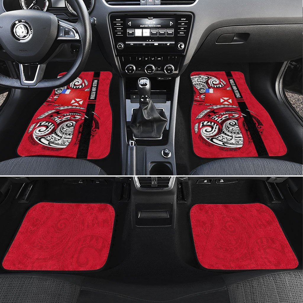 Wallis And Futuna Car Mats Tribal Polynesian Tattoo Flag Motif