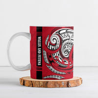 Wallis And Futuna Ceramic Mug Tribal Polynesian Tattoo Flag Motif