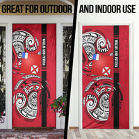 Wallis And Futuna Door Cover Tribal Polynesian Tattoo Flag Motif
