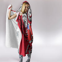 Wallis And Futuna Hooded Blanket Tribal Polynesian Tattoo Flag Motif