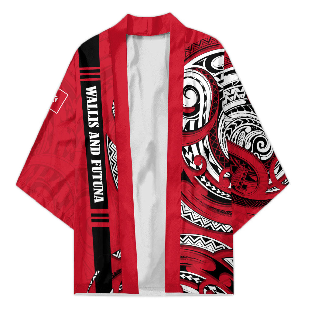 Wallis And Futuna Kimono Tribal Polynesian Tattoo Flag Motif