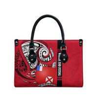 Wallis And Futuna Leather Bag Tribal Polynesian Tattoo Flag Motif