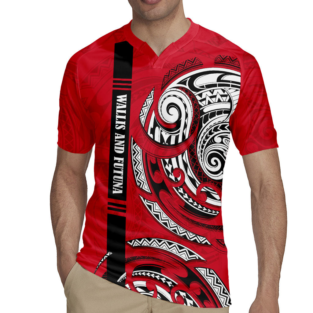 Wallis And Futuna Rugby Jersey Tribal Polynesian Tattoo Flag Motif