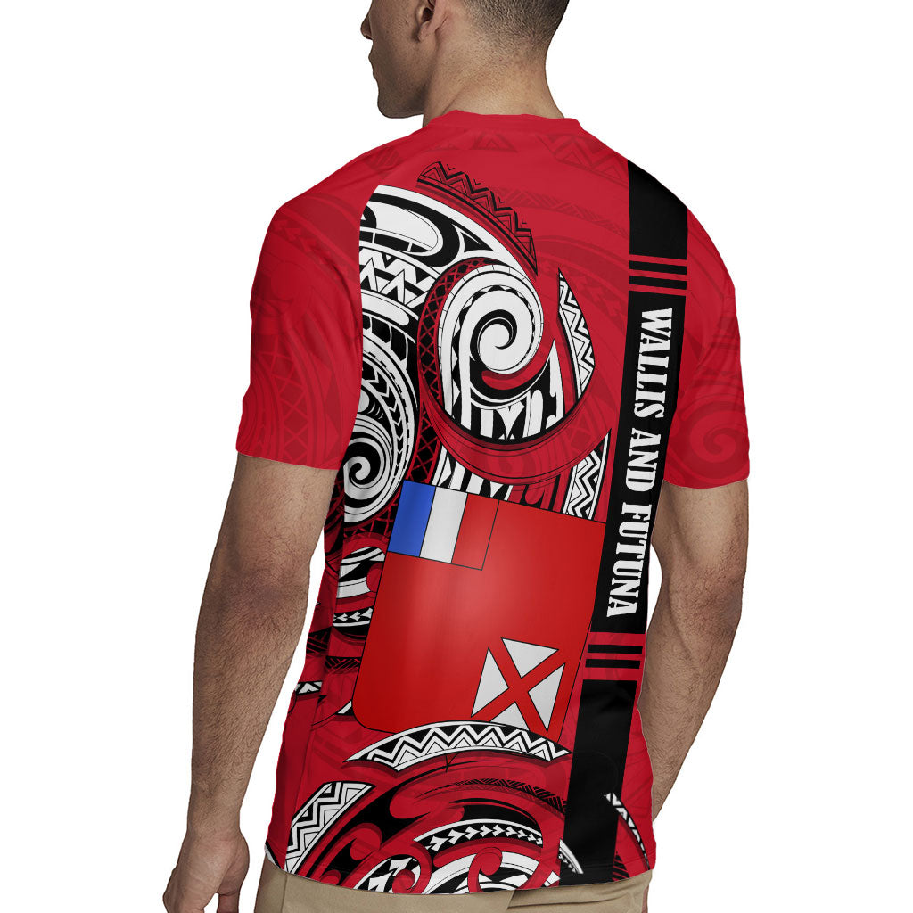 Wallis And Futuna Rugby Jersey Tribal Polynesian Tattoo Flag Motif