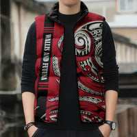 Wallis And Futuna Sleeveless Puffer Jacket Tribal Polynesian Tattoo Flag Motif