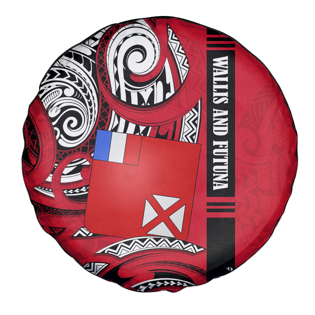 Wallis And Futuna Spare Tire Cover Tribal Polynesian Tattoo Flag Motif