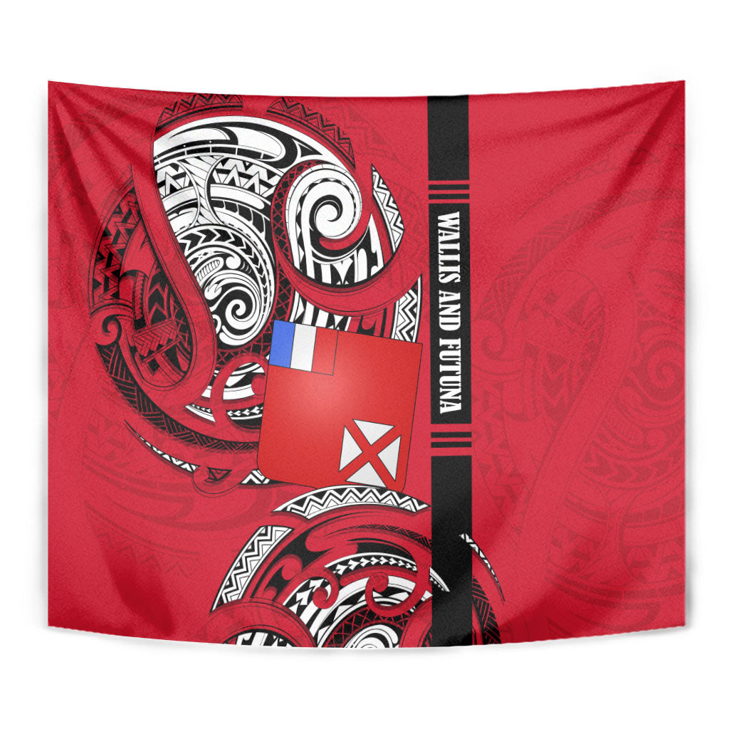 Wallis And Futuna Tapestry Tribal Polynesian Tattoo Flag Motif