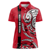 Wallis And Futuna Women Polo Shirt Tribal Polynesian Tattoo Flag Motif