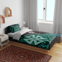 Wallis And Futuna Bedding Set Tribal Polynesian Tattoo Heritage Cross Flag