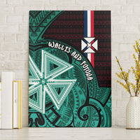 Wallis And Futuna Canvas Wall Art Tribal Polynesian Tattoo Heritage Cross Flag