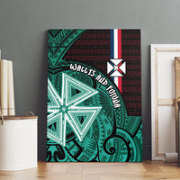 Wallis And Futuna Canvas Wall Art Tribal Polynesian Tattoo Heritage Cross Flag