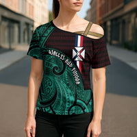 Wallis And Futuna Cross Shoulder Shirt Tribal Polynesian Tattoo Heritage Cross Flag
