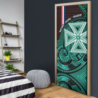 Wallis And Futuna Door Cover Tribal Polynesian Tattoo Heritage Cross Flag