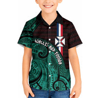 Wallis And Futuna Hawaiian Shirt Tribal Polynesian Tattoo Heritage Cross Flag