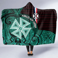 Wallis And Futuna Hooded Blanket Tribal Polynesian Tattoo Heritage Cross Flag