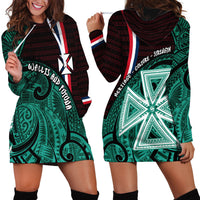 Wallis And Futuna Hoodie Dress Tribal Polynesian Tattoo Heritage Cross Flag