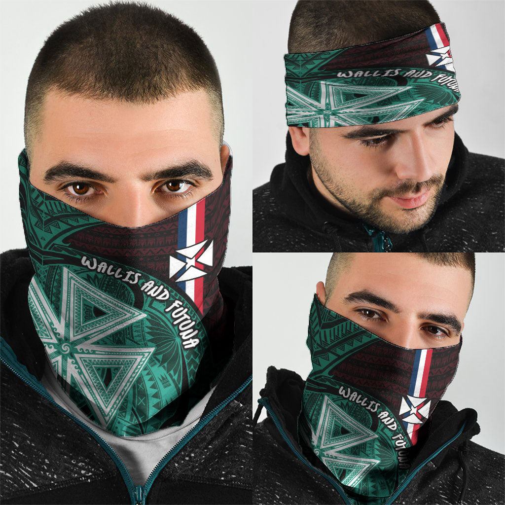 Wallis And Futuna Neck Gaiter Tribal Polynesian Tattoo Heritage Cross Flag