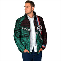 Wallis And Futuna Padded Jacket Tribal Polynesian Tattoo Heritage Cross Flag