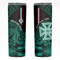 Wallis And Futuna Skinny Tumbler Tribal Polynesian Tattoo Heritage Cross Flag