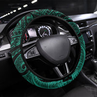 Wallis And Futuna Steering Wheel Cover Tribal Polynesian Tattoo Heritage Cross Flag