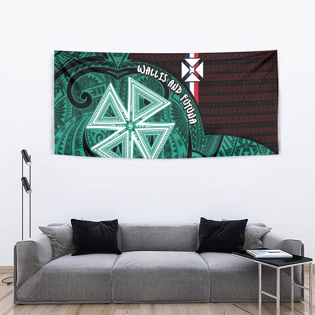 Wallis And Futuna Tapestry Tribal Polynesian Tattoo Heritage Cross Flag