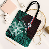 Wallis And Futuna Tote Bag Tribal Polynesian Tattoo Heritage Cross Flag