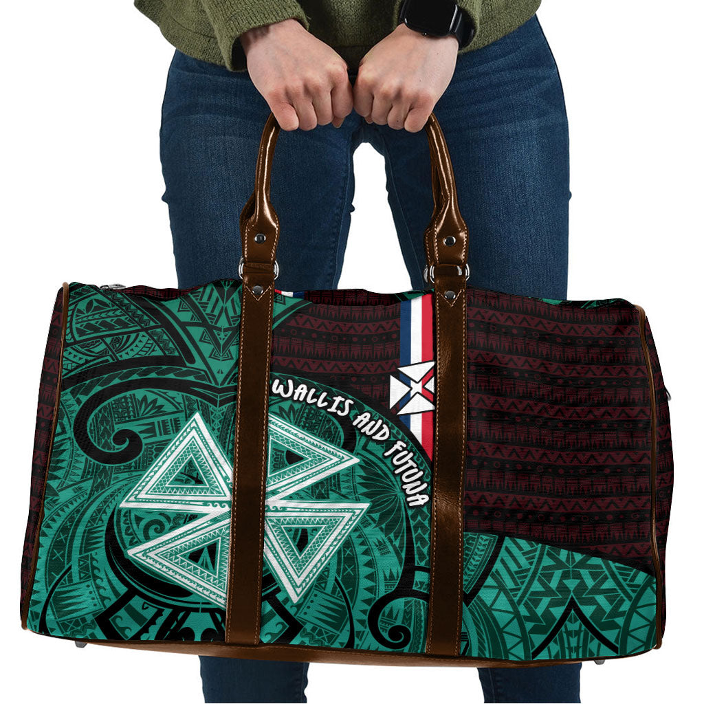 Wallis And Futuna Travel Bag Tribal Polynesian Tattoo Heritage Cross Flag