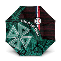 Wallis And Futuna Umbrella Tribal Polynesian Tattoo Heritage Cross Flag