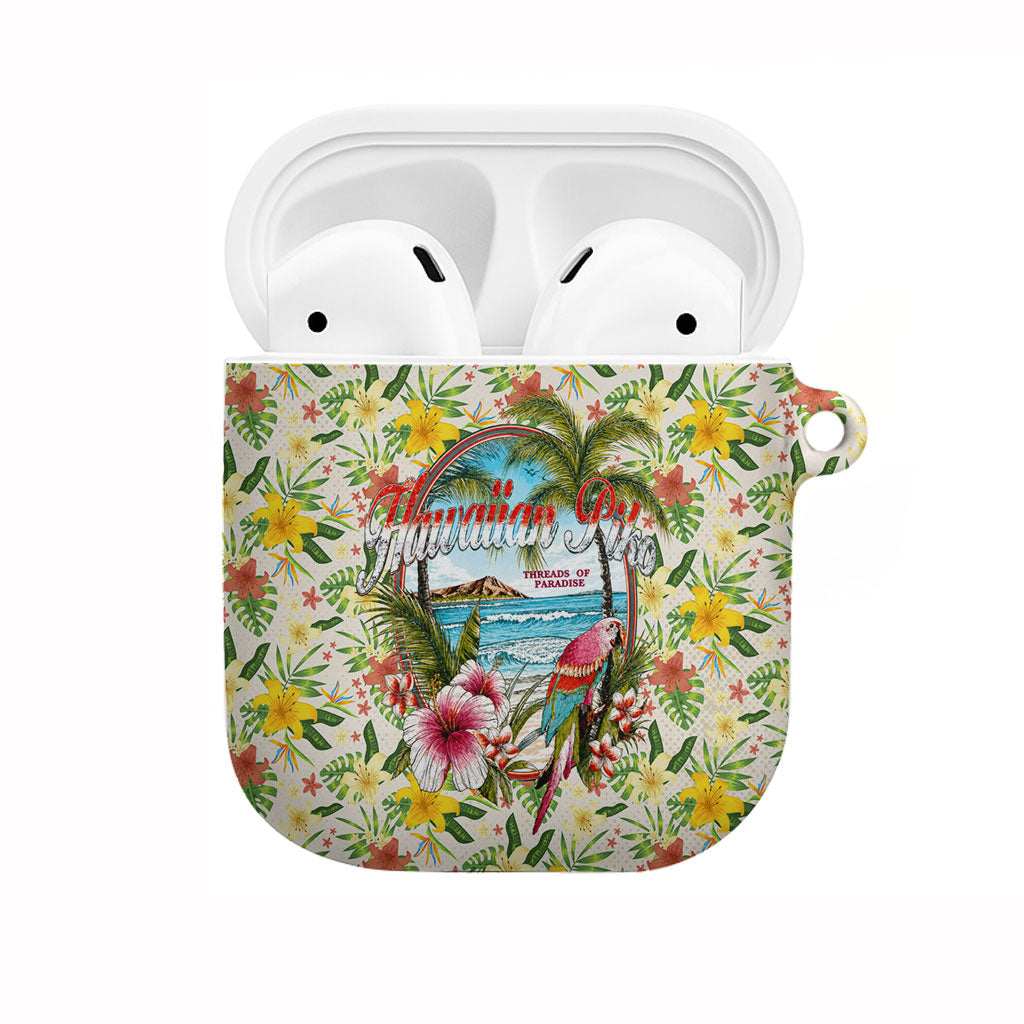 Hawaiian Piko Threads Of Paradise Aloha AirPods Case Tropical Hibiscus Plumeria