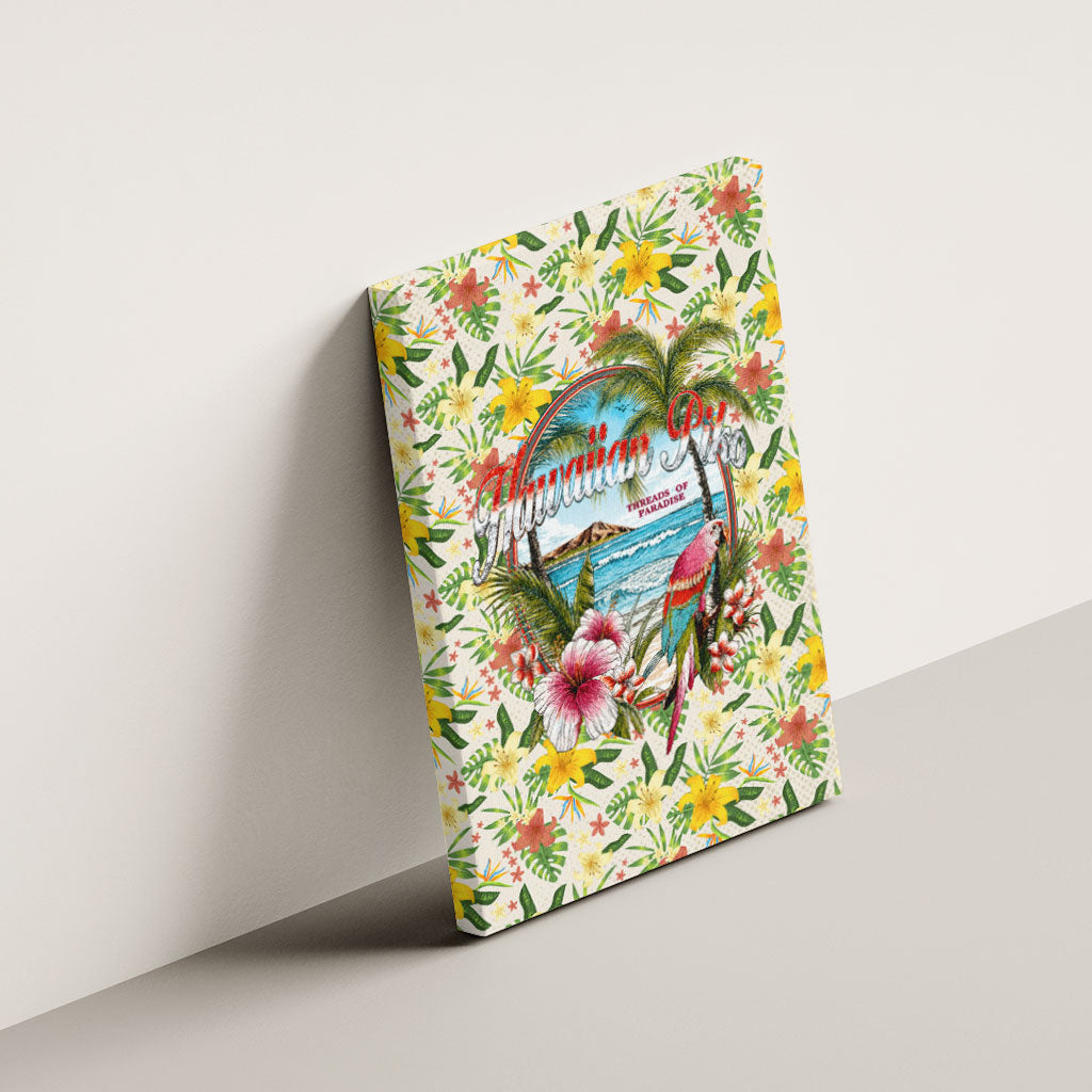 Hawaiian Piko Threads Of Paradise Aloha Canvas Wall Art Tropical Hibiscus Plumeria