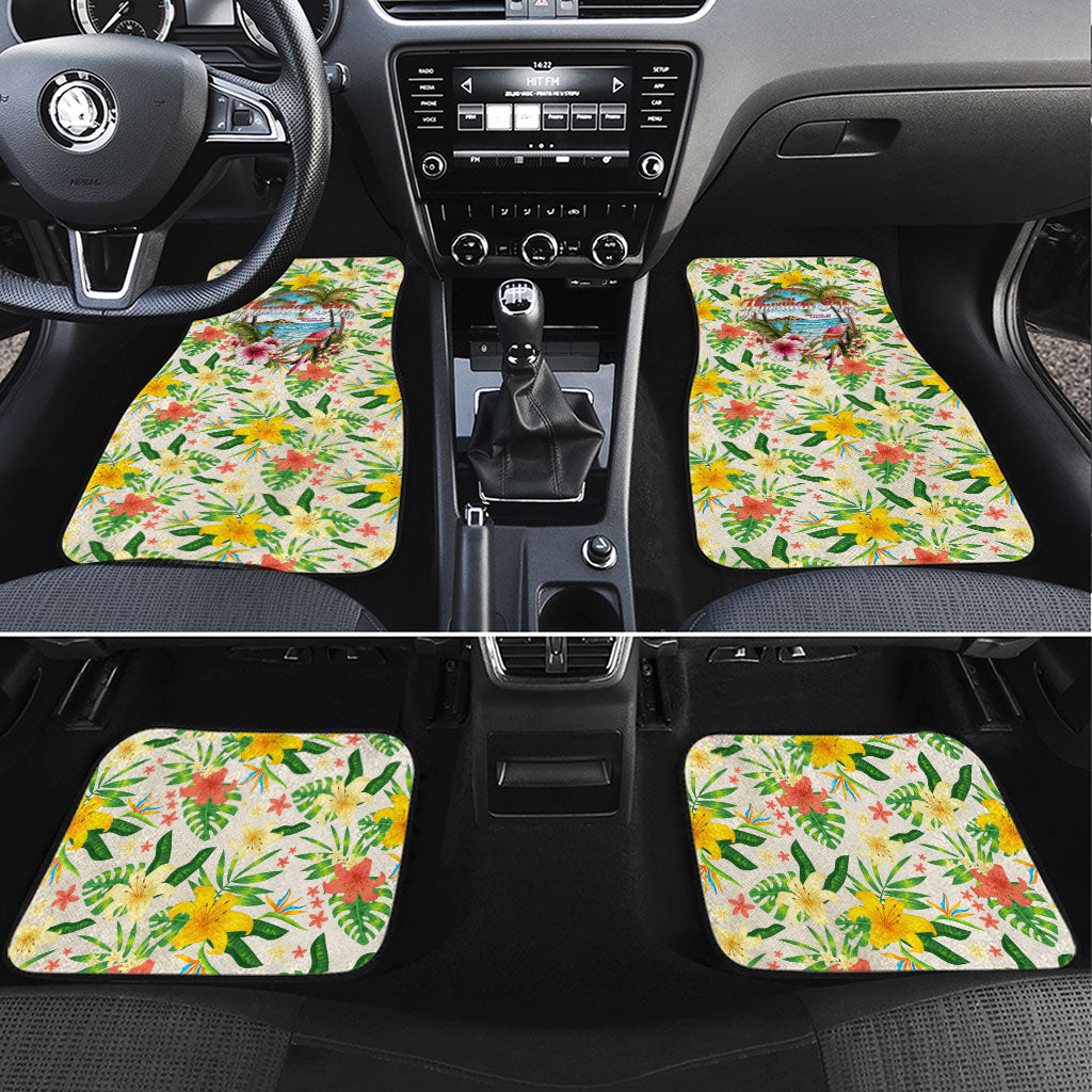 Hawaiian Piko Threads Of Paradise Aloha Car Mats Tropical Hibiscus Plumeria