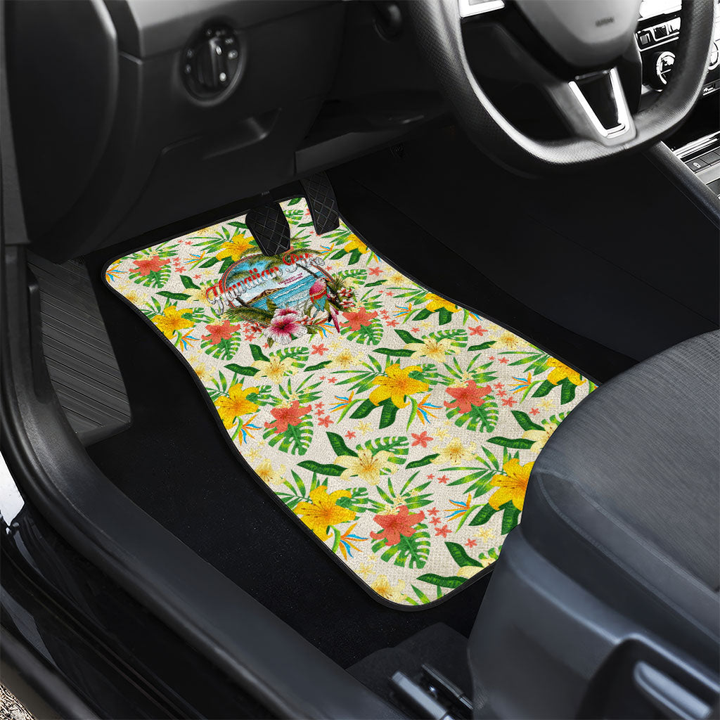 Hawaiian Piko Threads Of Paradise Aloha Car Mats Tropical Hibiscus Plumeria