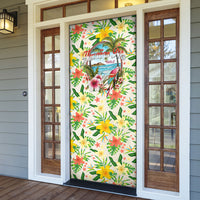 Hawaiian Piko Threads Of Paradise Aloha Door Cover Tropical Hibiscus Plumeria