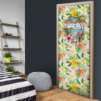 Hawaiian Piko Threads Of Paradise Aloha Door Cover Tropical Hibiscus Plumeria