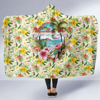 Hawaiian Piko Threads Of Paradise Aloha Hooded Blanket Tropical Hibiscus Plumeria