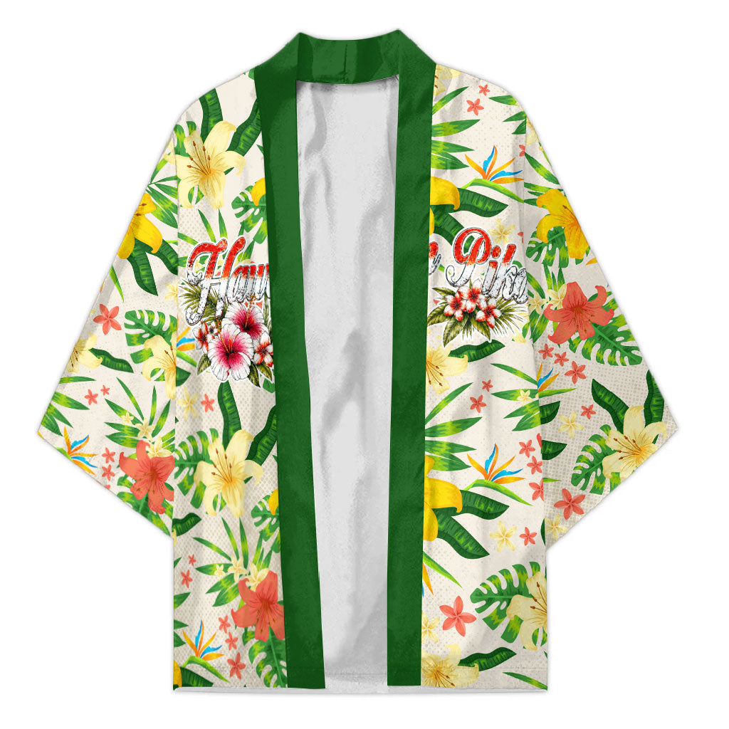 Hawaiian Piko Threads Of Paradise Aloha Kimono Tropical Hibiscus Plumeria