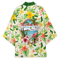 Hawaiian Piko Threads Of Paradise Aloha Kimono Tropical Hibiscus Plumeria