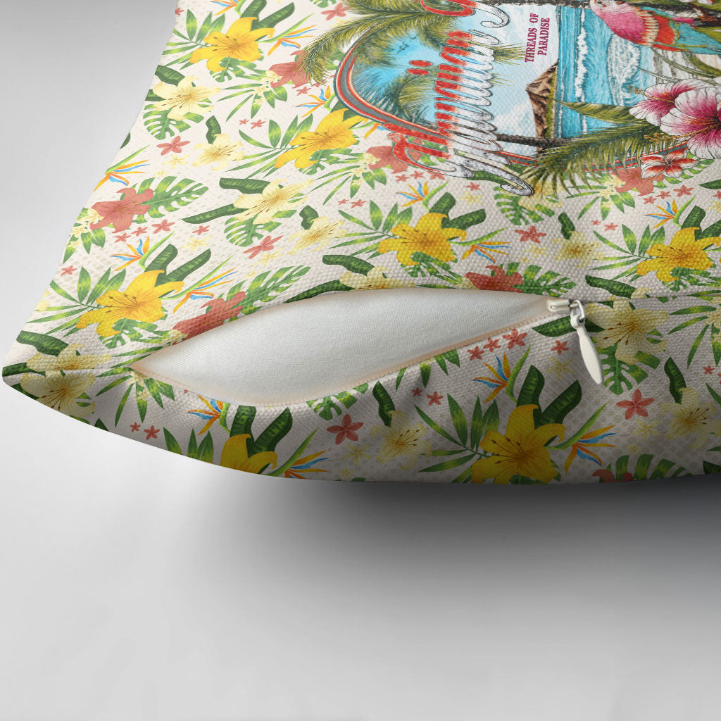 Hawaiian Piko Threads Of Paradise Aloha Pillow Cover Tropical Hibiscus Plumeria