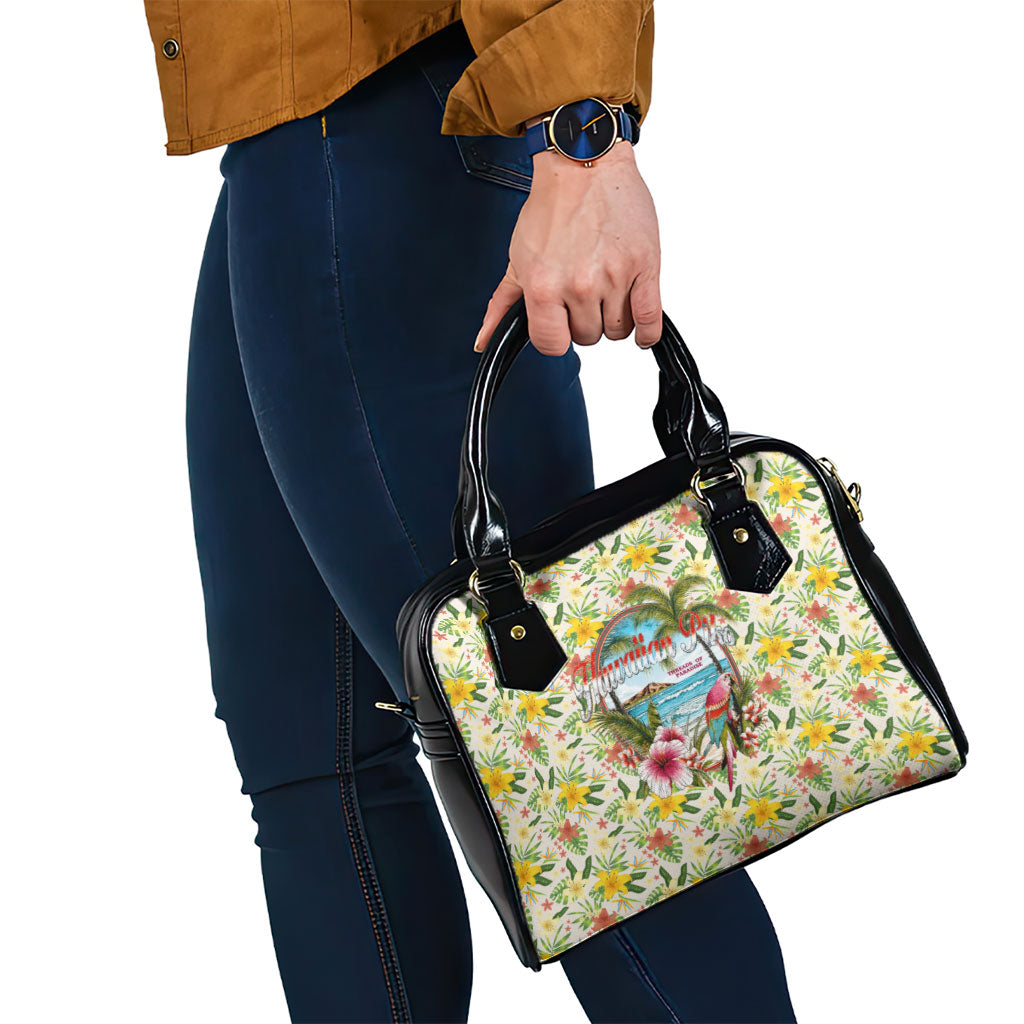Hawaiian Piko Threads Of Paradise Aloha Shoulder Handbag Tropical Hibiscus Plumeria