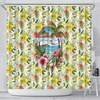 Hawaiian Piko Threads Of Paradise Aloha Shower Curtain Tropical Hibiscus Plumeria